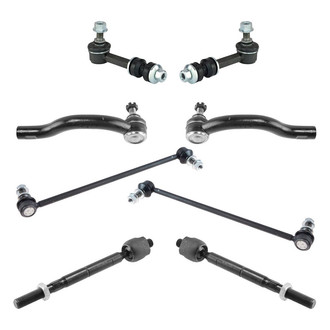 TRQ® - Front and Rear Steering Tie Rods and Suspension Kit