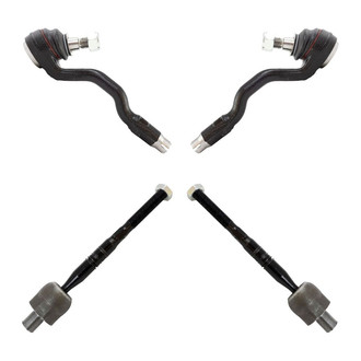 TRQ® - Front Driver and Passenger Side Inner and Outer Steering Tie Rod End Kit