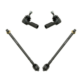TRQ® - Front Driver and Passenger Side Inner and Outer Steering Tie Rod End Kit