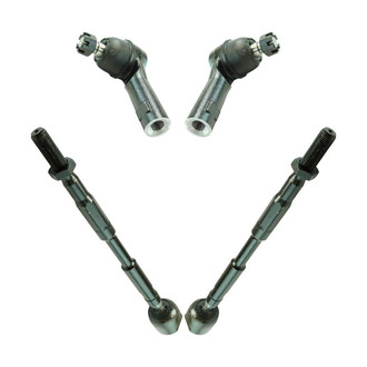 TRQ® - Front Driver and Passenger Side Inner and Outer Steering Tie Rod End Kit