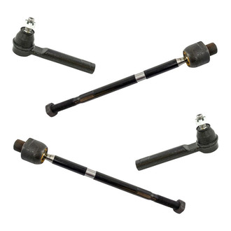 TRQ® - Front Driver and Passenger Side Inner and Outer Steering Tie Rod End Kit