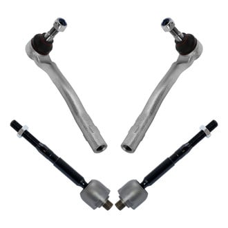 TRQ® - Front Driver and Passenger Side Inner and Outer Steering Tie Rod End Kit