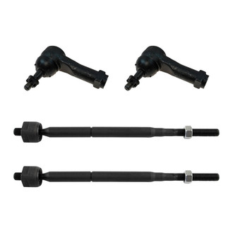 TRQ® - Front Driver and Passenger Side Inner and Outer Steering Tie Rod End Kit