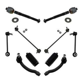 TRQ® - Front and Rear Steering Tie Rods and Suspension Kit