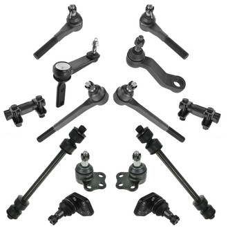 TRQ® - Front Steering Tie Rods and Suspension Kit