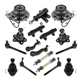 TRQ® - Front Steering Tie Rods and Suspension Kit