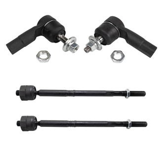 TRQ® - Front Driver and Passenger Side Inner and Outer Steering Tie Rod End Kit