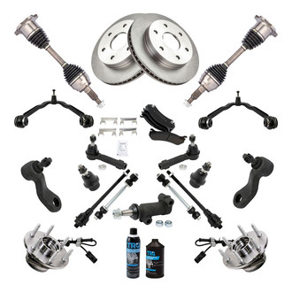 TRQ® - Front Brake Rotor and Suspension Kit