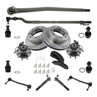 TRQ® - Front Brake Rotor and Suspension Kit