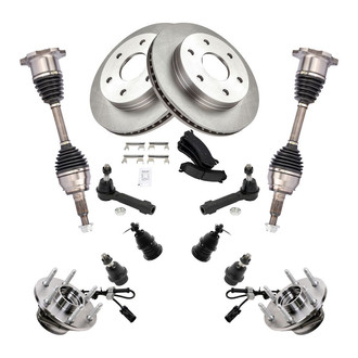 TRQ® - Front Brake Rotor and Suspension Kit
