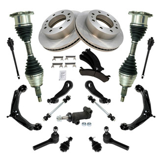 TRQ® - Front Brake Rotor and Suspension Kit