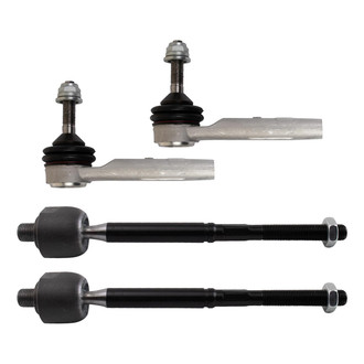 TRQ® - Front Driver and Passenger Side Inner and Outer Steering Tie Rod End Kit