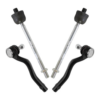 TRQ® - Front Driver and Passenger Side Inner and Outer Steering Tie Rod End Kit