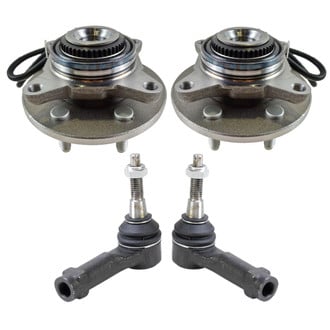 TRQ® - Front Steering Tie Rods and Suspension Kit