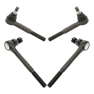 TRQ® - Front Driver and Passenger Side Inner and Outer Steering Tie Rod End Kit