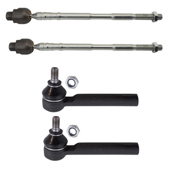TRQ® - Front Inner and Outer Steering Tie Rod End Kit