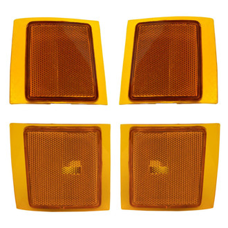 TRQ® - Driver and Passenger Side Replacement Turn Signal/Corner Lights and Reflectors