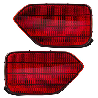 TRQ® - Rear Driver and Passenger Side Bumper Reflector