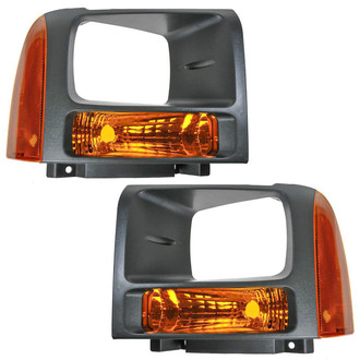 TRQ® - Driver and Passenger Side Replacement Turn Signal/Corner Lights