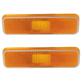 TRQ® - Driver and Passenger Side Replacement Side Marker Lights