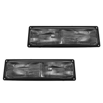 TRQ® - Driver and Passenger Side Replacement Turn Signal/Parking Lights Lens and Housing