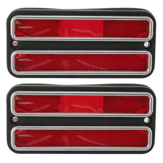 TRQ® - Rear Driver and Passenger Side Black Red Euro Side Marker Light