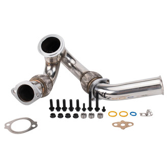 TRQ® - Driver Side Turbocharger Up Pipe Manifold To Turbocharger