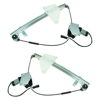 TRQ® - Rear Driver and Passenger Side Power Window Regulator and Motor Assembly