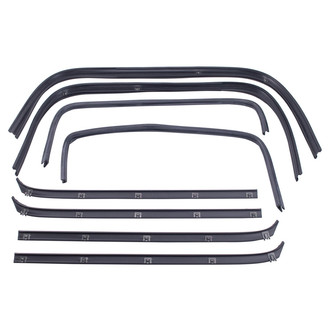 TRQ® - Front Driver and Passenger Side Door Window Belt Weatherstrip Kit