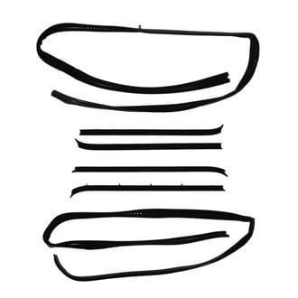 TRQ® - Front Inner and Outer Driver and Passenger Side Door Window Belt Weatherstrip Kit