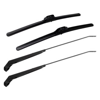 TRQ® - Driver and Passenger Side Windshield Wiper Arm and Blade Kit