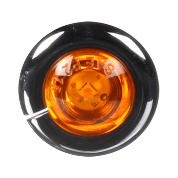 Truck-Lite® - 33 Series Dual Function 0.75" Round Chrome/Amber LED Side Marker Light