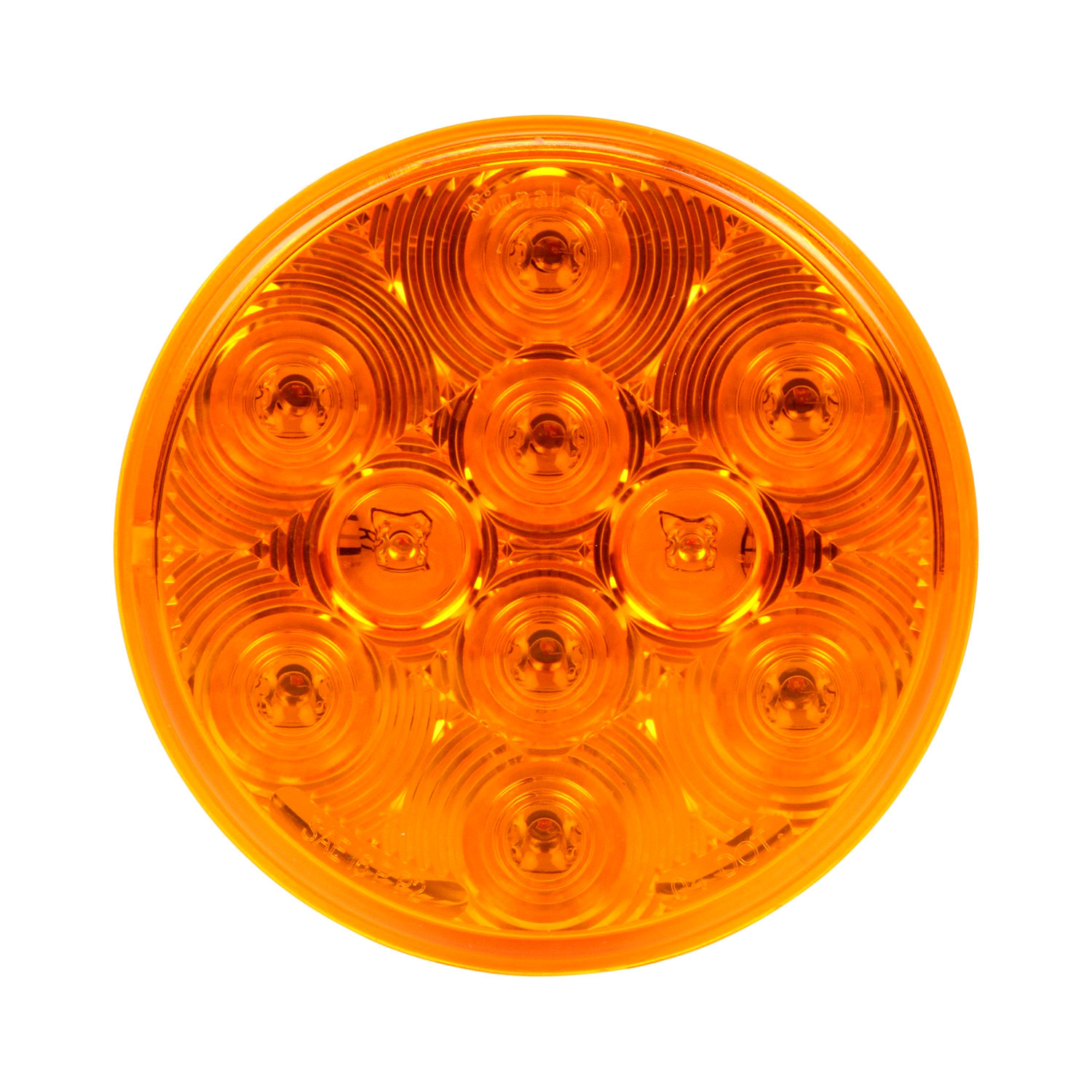 Single Baby Bullet Beehive Round Glass Lens Amber LED Turn Signal Parking Light