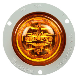 Truck-Lite® 10279Y - 10 Series 2.5" High Profile Sealed Yellow Round Flange Mount LED Clearance Marker Light