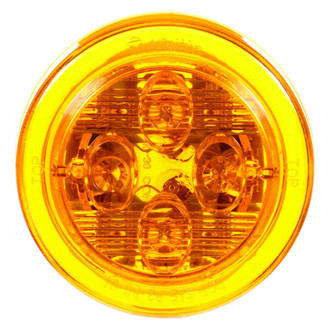 Truck-Lite® - 10 Series 2.5" Low Profile Yellow Round Grommet Mount LED Clearance Marker Light