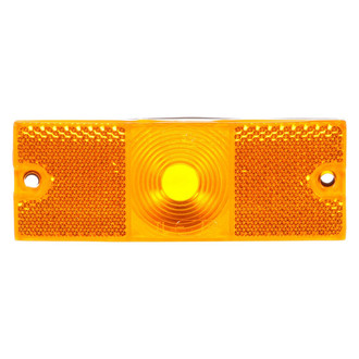 Truck-Lite® - 18 Series 2"x5" Diamond Shell Reflectorized Yellow Rectangular Bolt-on Mount Clearance Marker Light