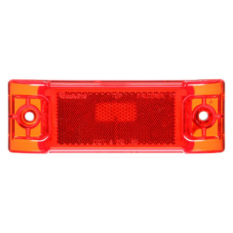 Truck-Lite® - Super 21 2"x6" Diamond Shell Reflectorized Red Rectangular Bolt-on Mount Clearance Marker Light