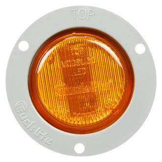 Truck-Lite® - 30 Series 2" Low Profile Sealed Yellow Round Flush Mount LED Clearance Marker Light