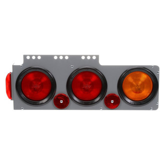 Truck-Lite® - Driver Side 40 Series Red/Yellow Round Bracket Mount Combination Tail Light