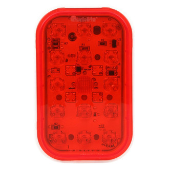 Truck-Lite® - 45 Series 3"x5" Diamond Shell Red Rectangular Grommet Mount LED Combination Tail Light