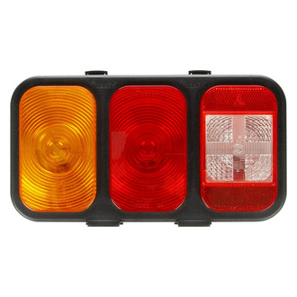 Truck-Lite® - Driver Side 45 Series Red/Clear/Yellow Rectangular Stud Mount Combination Tail Light
