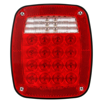 Truck-Lite® - Passenger Side Signal-Stat Series 5"x6" Red/Clear Rectangular Stud Mount LED Combination Tail Light