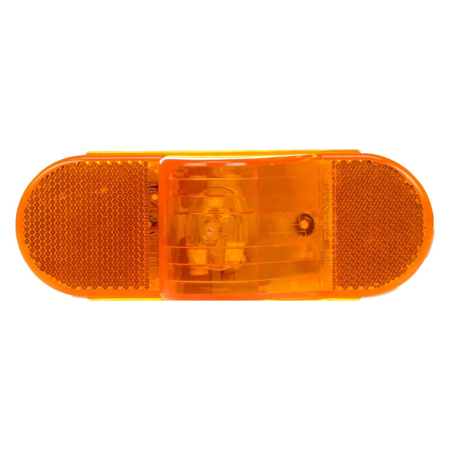 35 LED Oval Spyder Sequential Turn Signal Light W/ Chrome Bezel - Amber