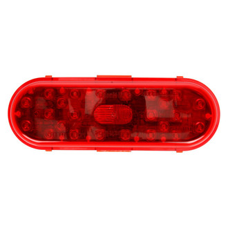 Truck-Lite® - 60 Series 2"x6" Diamond Shell Red Oval Grommet Mount LED Combination Tail Light