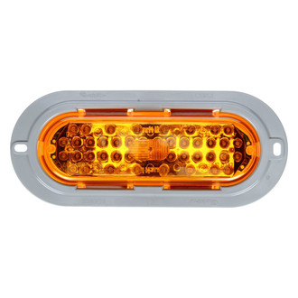 Truck-Lite® - 60 Series 2"x6" Yellow Oval Flange Mount LED Turn Signal Light