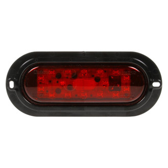Truck-Lite® - 60 Series 2"x6" Red Oval Flange Mount LED Combination Tail Light