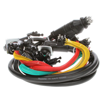 Truck-Lite® 88911 - 88 Series 55" Rear 15 Plug License and Stop/Turn/Tail Wiring Harness with Stop/Turn/Tail and Marker/Clearance and Auxiliary and Tail Breakout