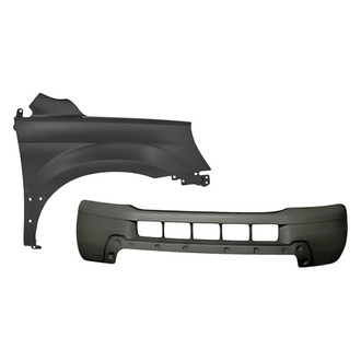 TruParts® - 2-Piece (Front Bumper Cover, Front Passenger Side Fender) (Standard Line)
