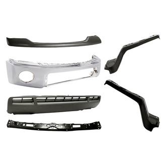 TruParts® - 6-Piece (Front Upper Bumper Cover, Front Bumper Face Bar, Front Lower Bumper Valance, Front Inner and Outer Bumper Cover Retainer, Front Upper Center Bumper Retainer) (Standard Line)