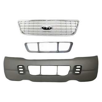 TruParts® - 3-Piece (Front Bumper Cover, Grille, Bumper Grille Frame) (Standard Line)